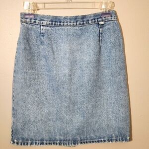 VTG Blue Vintage Guess George Marciano Denim High Waisted Skirt Size 30